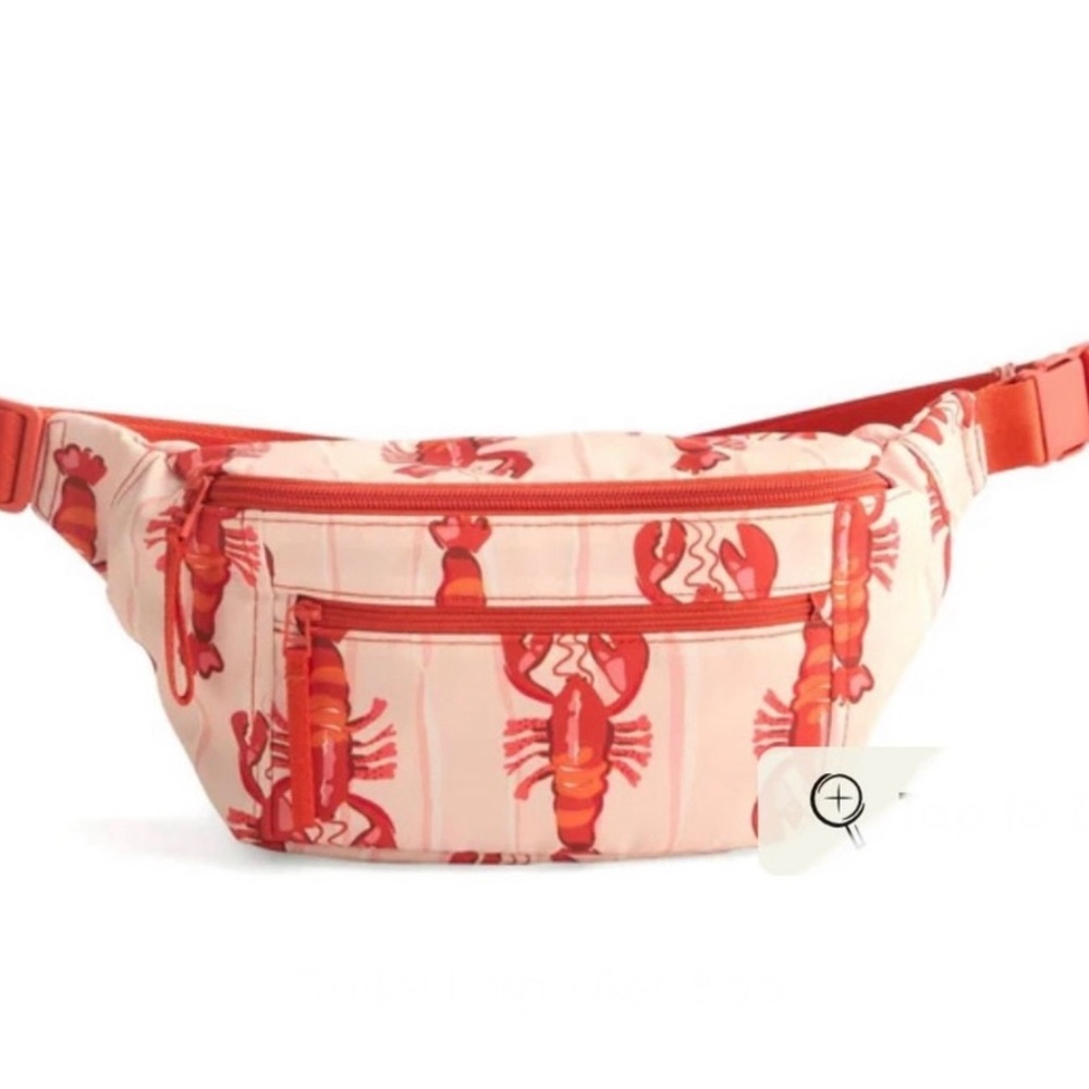 NWT Vera Bradley Lobster Claws Print Large Belt Bag - Picture 2 of 5